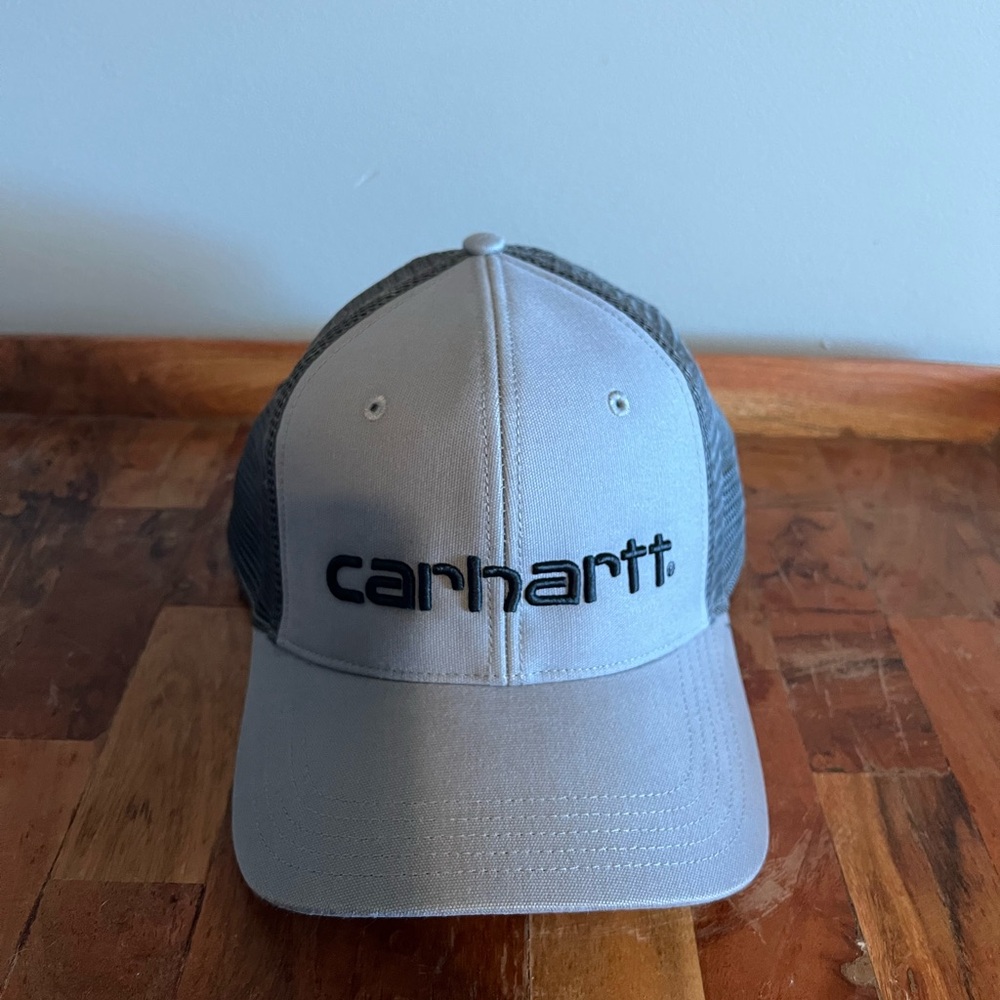 Carhartt Black And Grey Mesh Snapback Cap Nwot